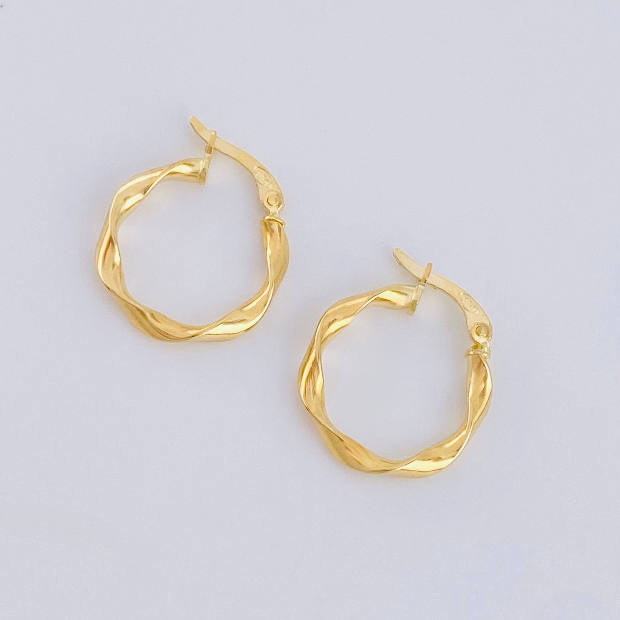 Candongas Melcocha 1.5 g / 3/4 in Oro Amarillo 18K