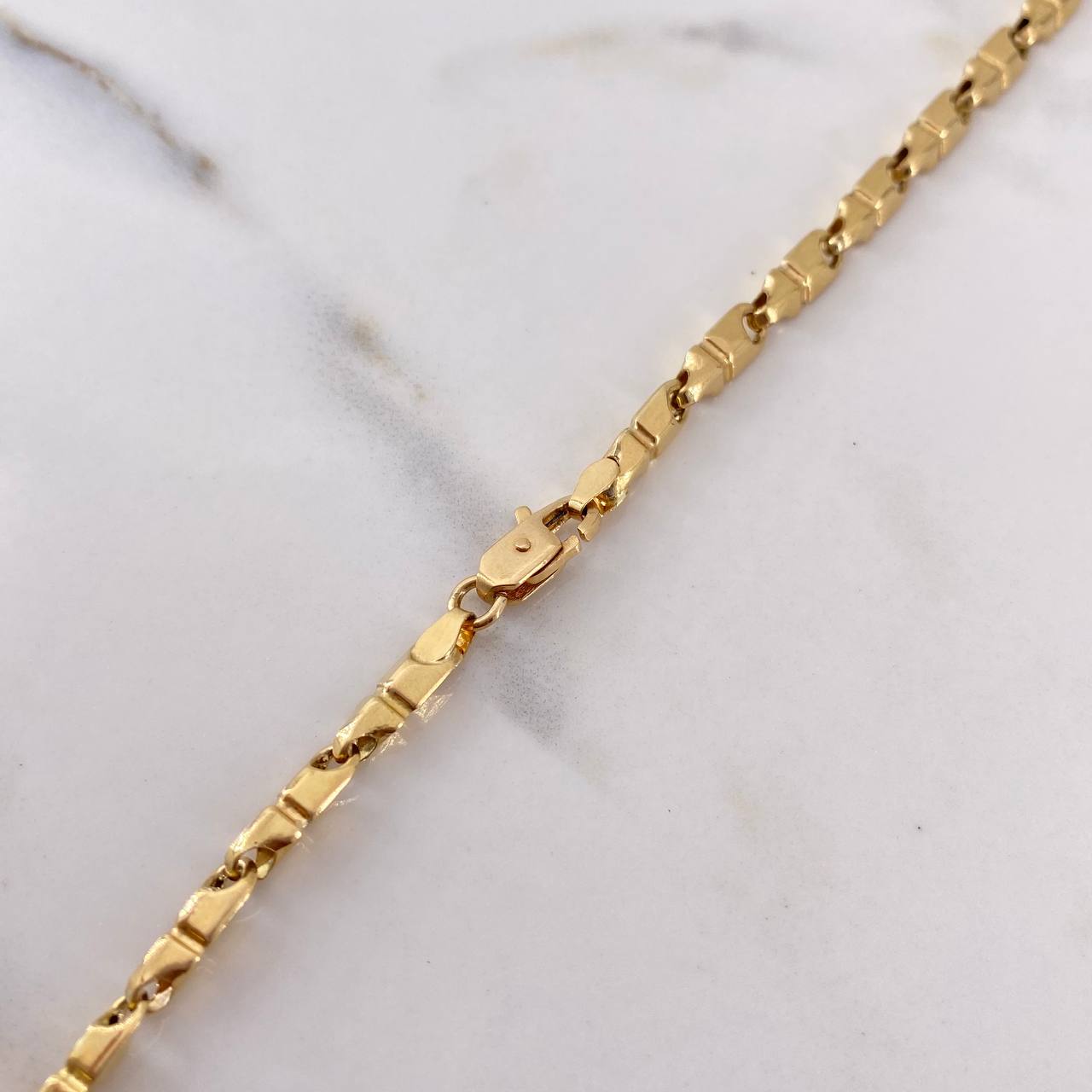 Cadena Rustica 13.5gr / 60cm / 4mm Oro Amarillo 18K &