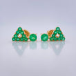 Topos Figuras Esmeraldas 2.6gr / Oro Amarillo 18K &
