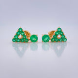 Topos Figuras Esmeraldas 2.6gr / Oro Amarillo 18K &
