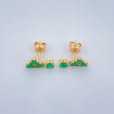 Topos Figuras Esmeraldas 2.6gr / Oro Amarillo 18K &