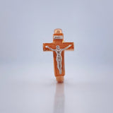 Anillo Jesus 4.5gr / T8 1/2 / Dos Oros Blanco Rosa 18K $