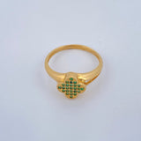Clover Ring 2.4gr / Size 6 1/2 / 18K Gold $