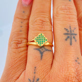 Clover Ring 2.4gr / Size 6 1/2 / 18K Gold $