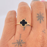 Clover Ring 1.85gr / Size 8 / 18K Gold $