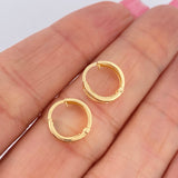 Hoop Earrings Track 0.85gr / 1/2 in / 18K Gold $