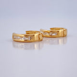 Hoop Earrings Track 0.85gr / 1/2 in / 18K Gold $