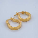 Tribal Hoop Earrings 1gr / 1/2 in / 18K Gold $