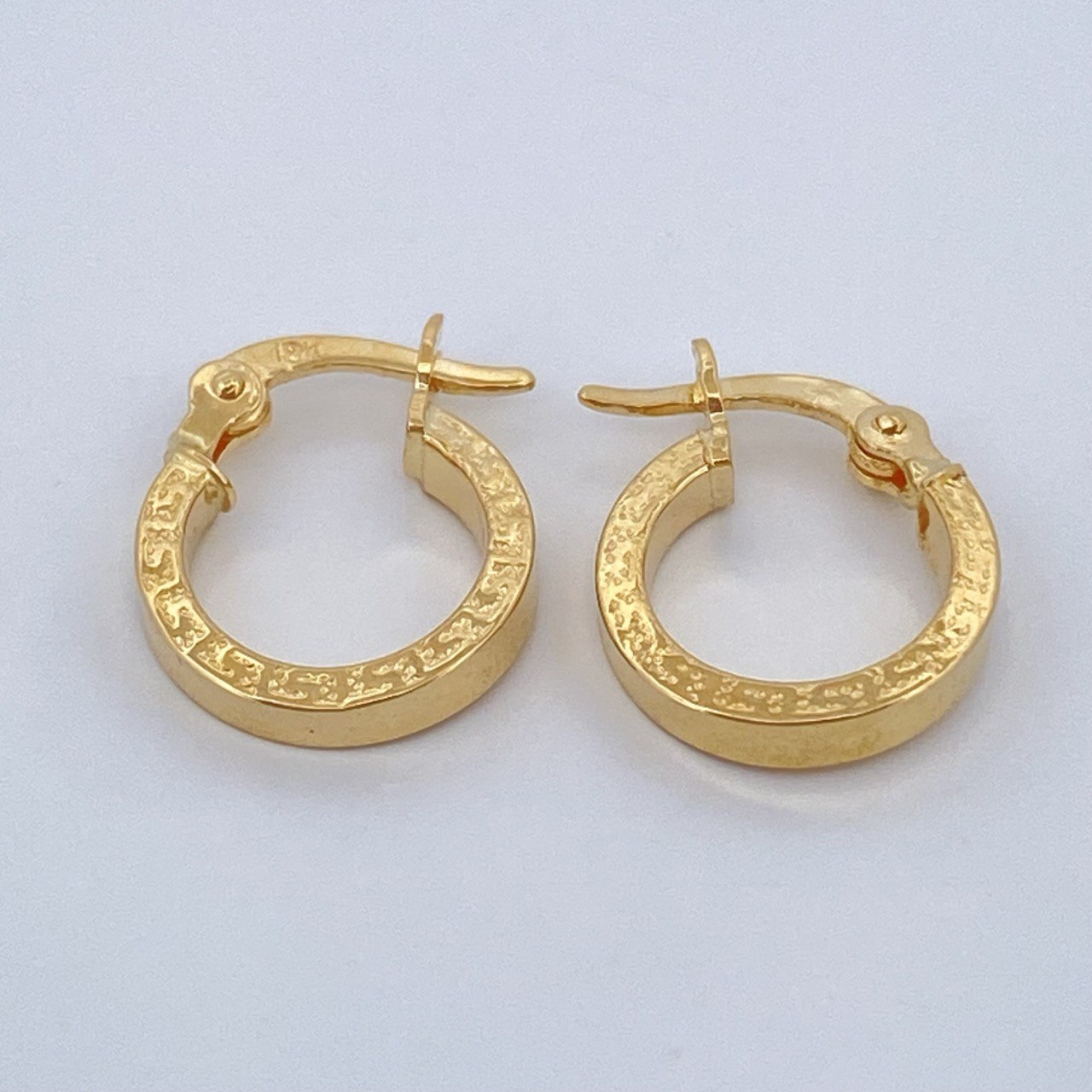Tribal Hoop Earrings 1gr / 1/2 in / 18K Gold $