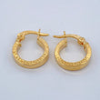 Tribal Hoop Earrings 1gr / 1/2 in / 18K Gold $