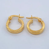 Tribal Hoop Earrings 1gr / 1/2 in / 18K Gold $