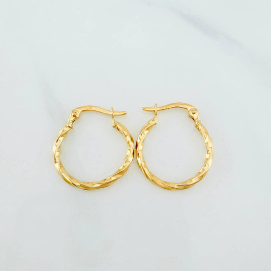 Hoop Earrings Kari 1.1 g / 3/4 in Yellow Gold 18K