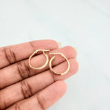 Candongas Clau 1.1 g / 3/4 in Oro Amarillo 18K