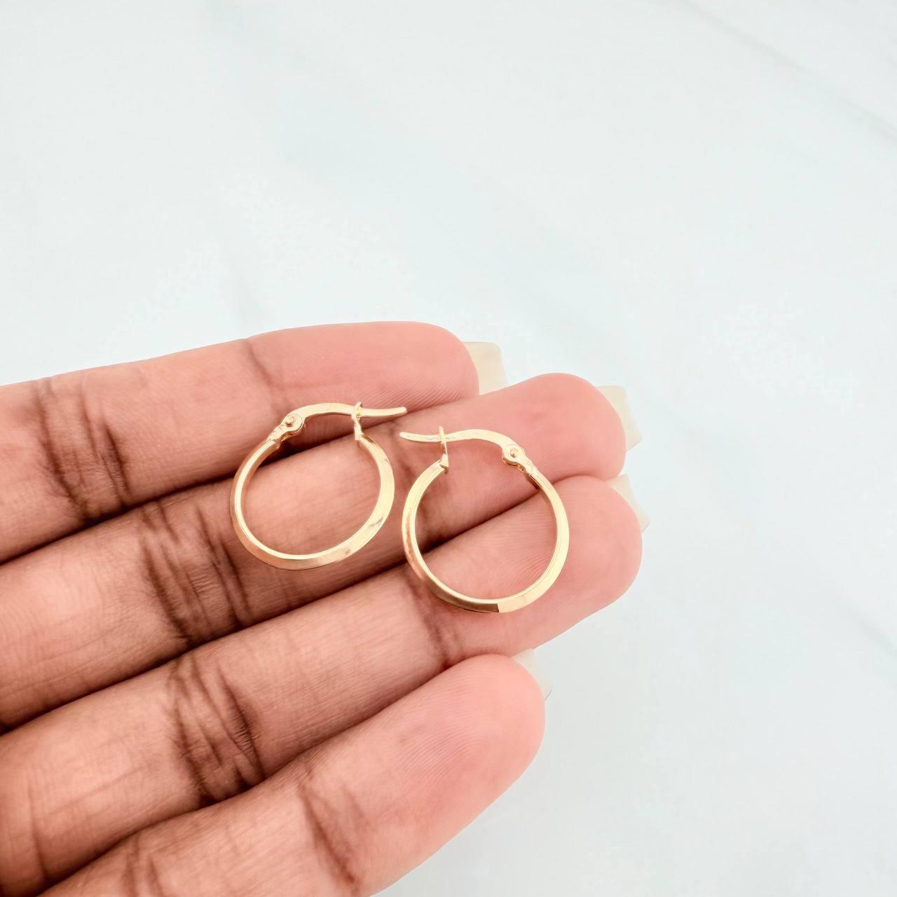 Candongas Clau 1 g / 3/4 in Oro Amarillo 18K