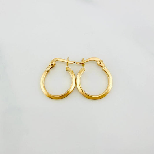 Candongas Clau 0.8 g / 1/2 in Oro Amarillo 18K