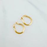Candongas Clau 0.85 g / 1/2 in Oro Amarillo 18K