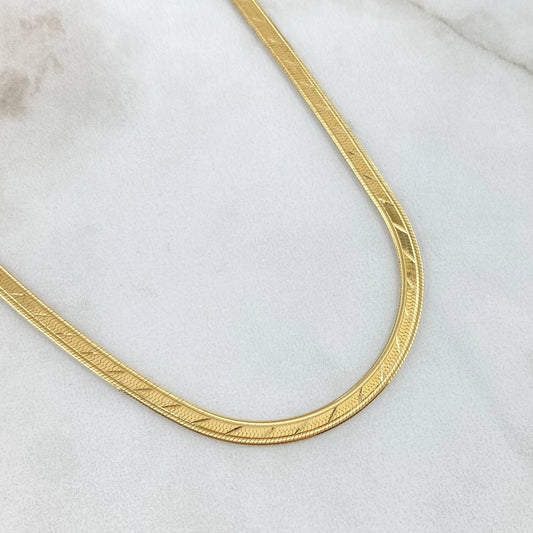 Cadena Espejo Diagonal 8.5gr / 45cm / +3 Oro 18K -