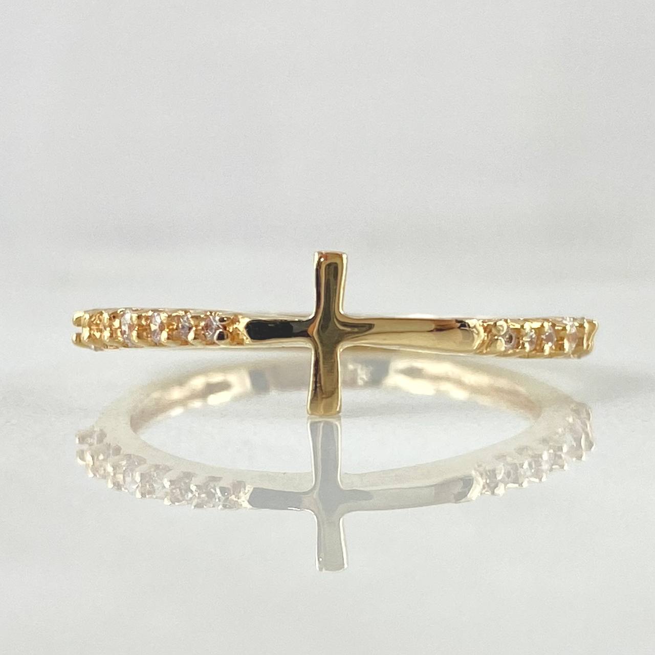 Ring Cross Ring 1.7gr / Size 7 / 18K Gold *