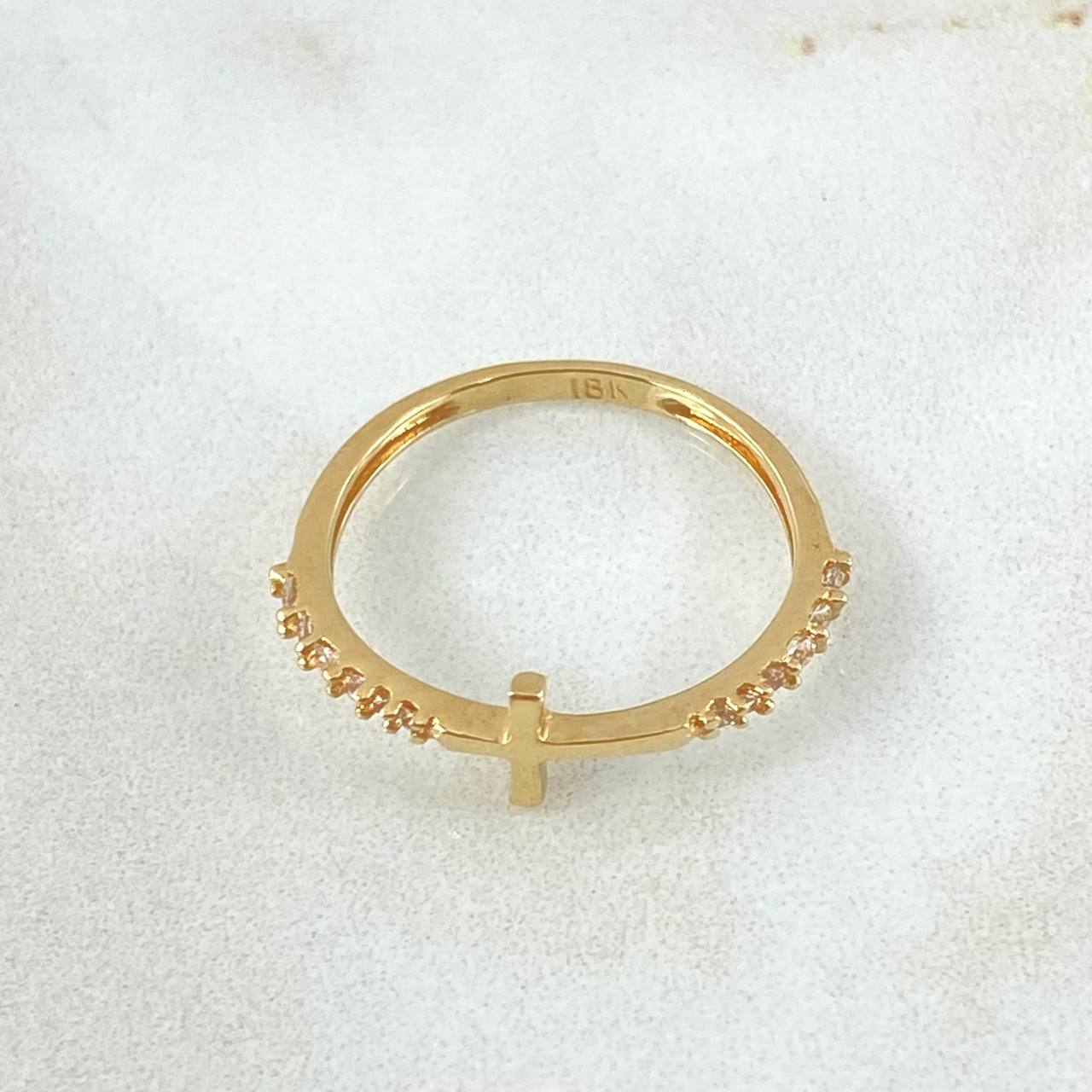 Ring Cross Ring 1.7gr / Size 7 / 18K Gold *