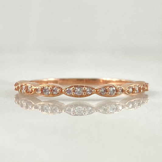 Anillo Linea De Ojos 1.3gr / T6 / Oro 18K *