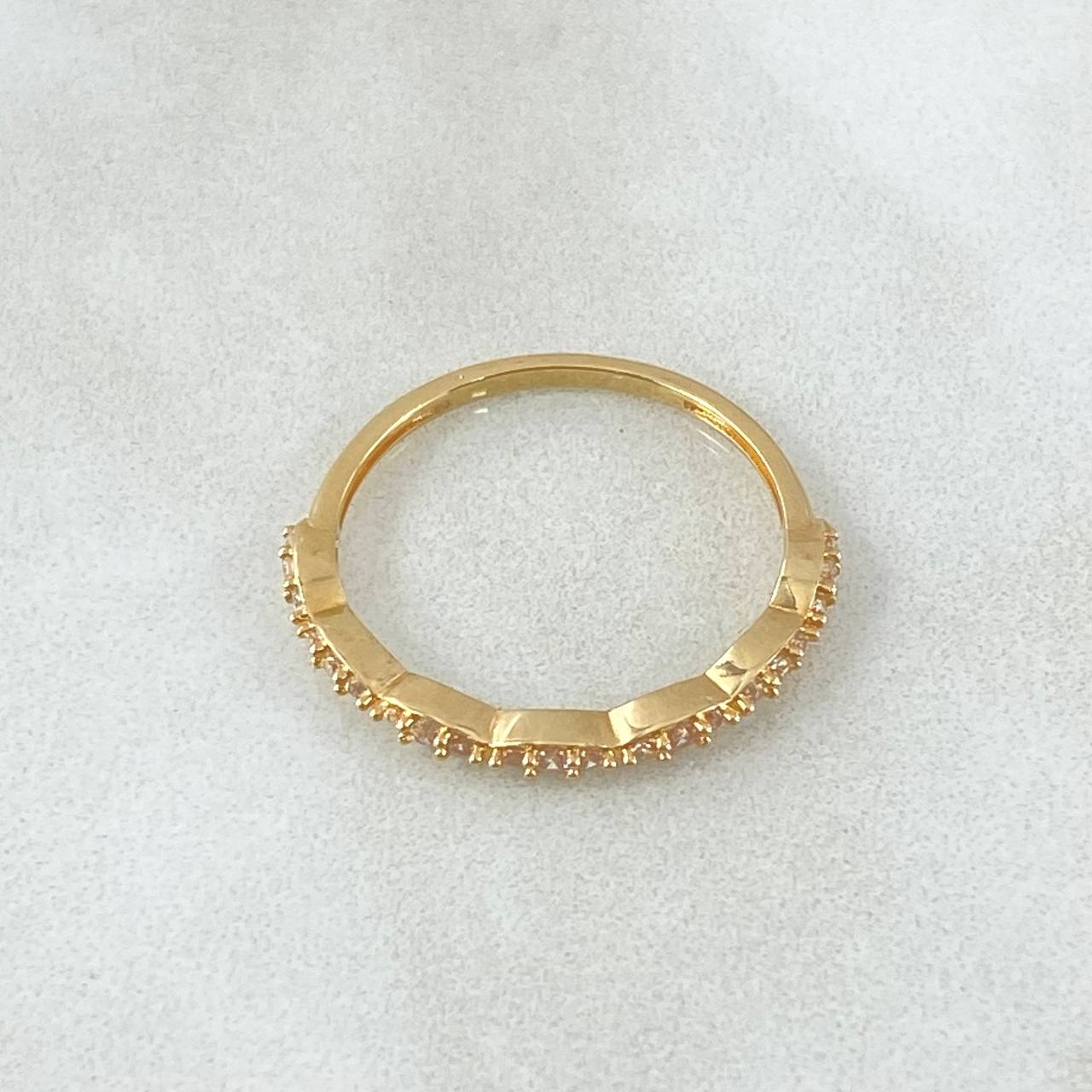 Anillo Linea De Ojos 1.35gr / T6 1/2 / Oro 18K *
