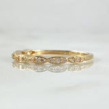 Anillo Linea De Ojos 1.35gr / T6 1/2 / Oro 18K *