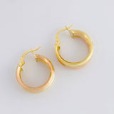 Hoop Earrings Ash 2.9g / 3/4 in Three Golds 18K