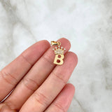 Pendant B Crown 0.9gr / 2.3cm / Polished White Zircons 18K Yellow Gold ©