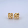 Topos Trébol VCyA 2.3gr / 8mm Diamantado Borde Punteado Oro Amarillo Nac.Esp. 18K ©