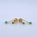 Topos Nota Musical 1.2gr / 1.5cm / Esmeraldas 20Pts Oro Amarillo 18K (Joya) ©
