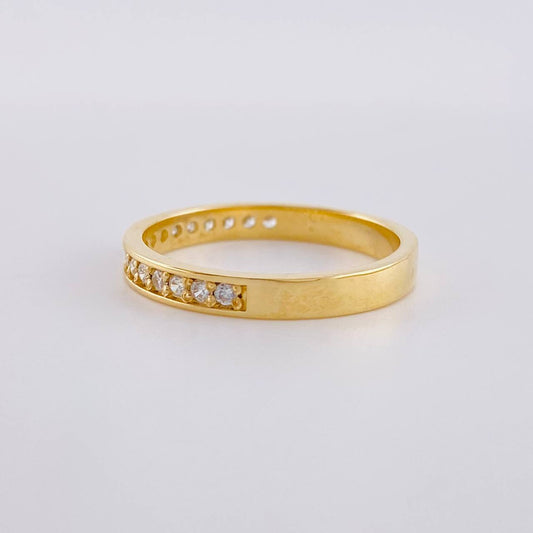 Anillo Argolla Carril Tupido 2.9 g / T7 1/2 Oro Amarillo