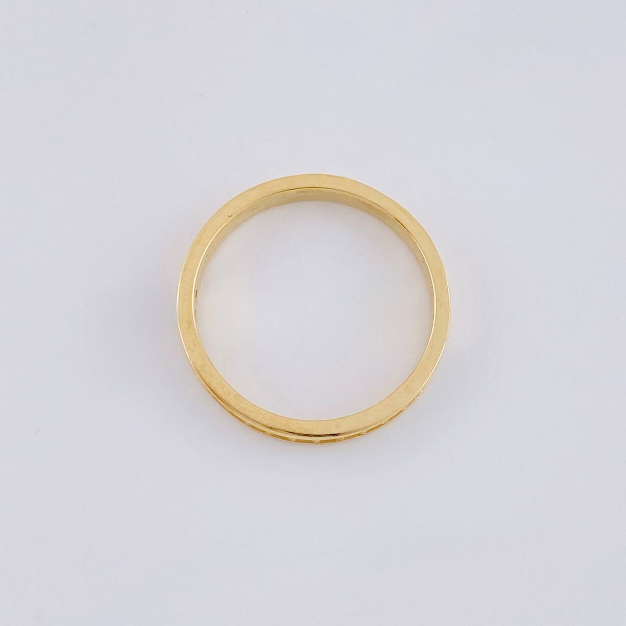 Anillo Argolla Carril Tupido 2.9 g / T7 1/2 Oro Amarillo
