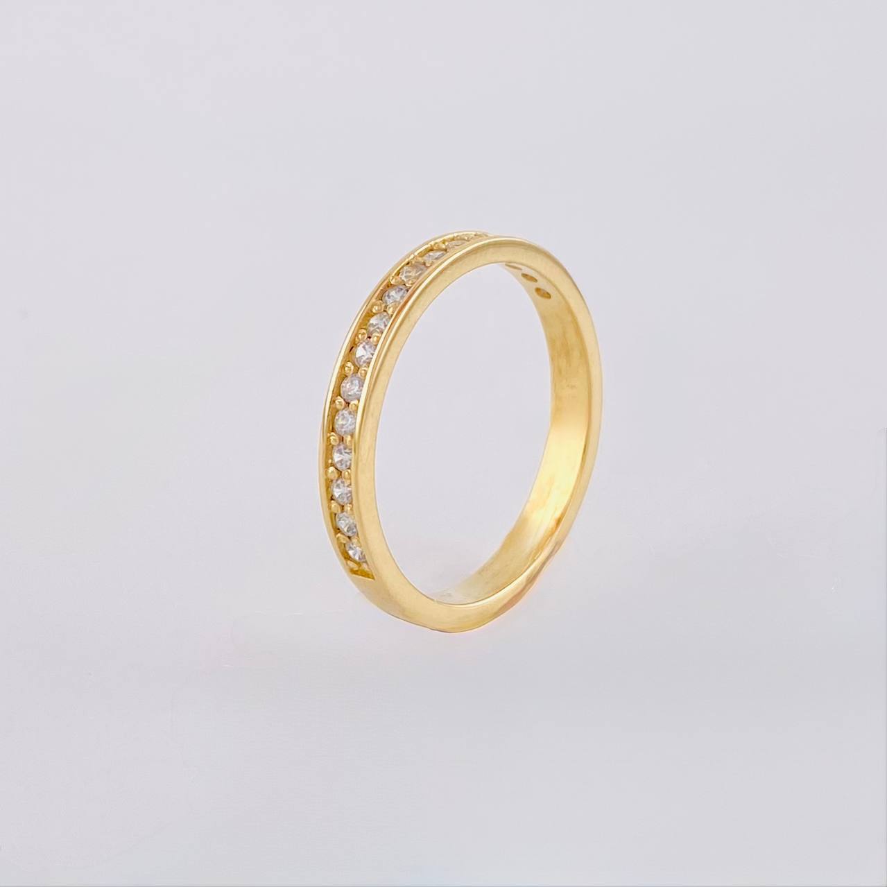 Anillo Argolla Carril Tupido 2.9 g / T7 1/2 Oro Amarillo
