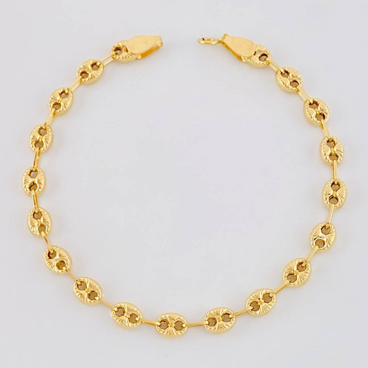 Diamond Cut Gc Bracelet 3.55 g / 8 in / 4.6 mm Yellow Gold 18K