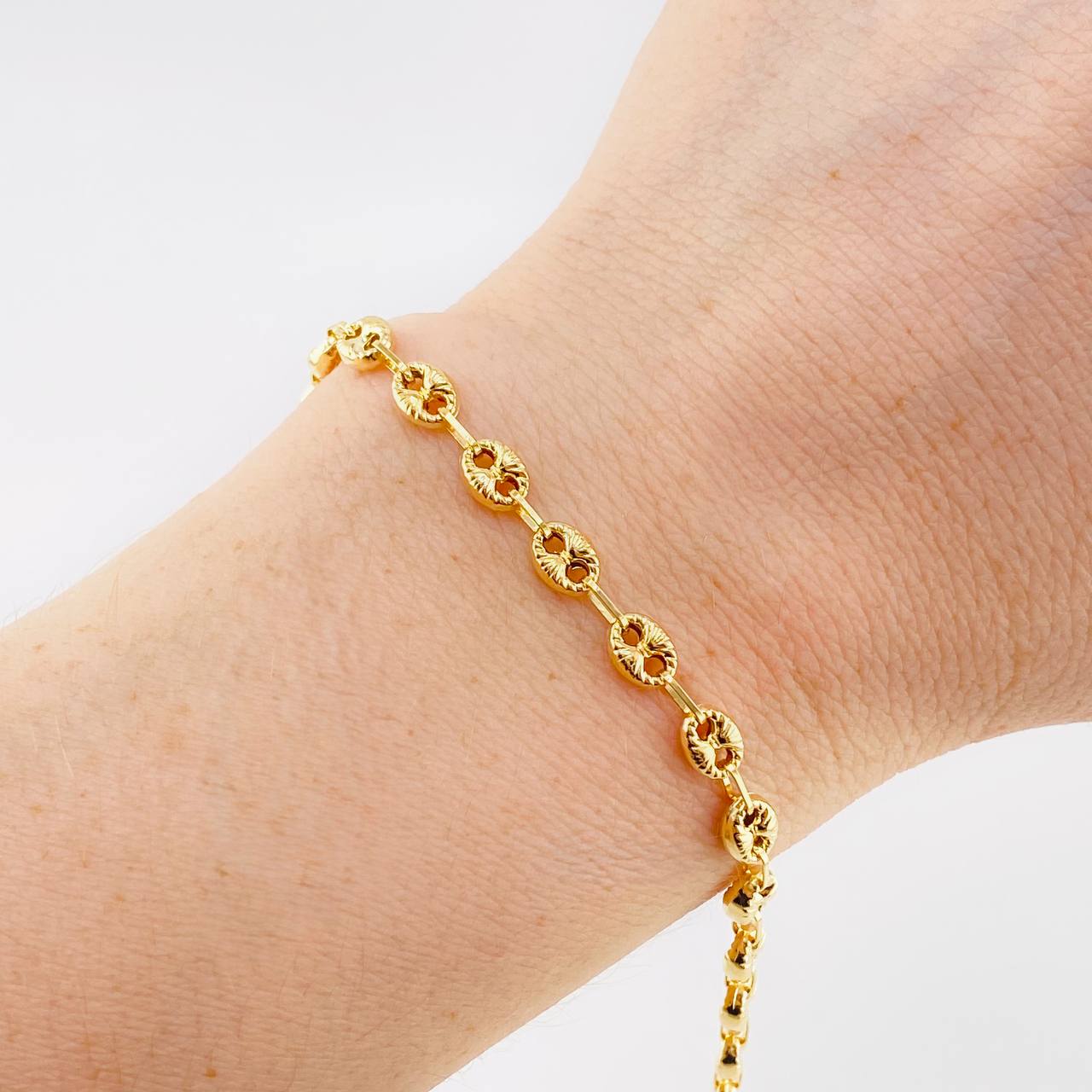 Bracelet Gc Diamond Cut 3.35 g / 8 in / 4.6 mm Yellow Gold 18K