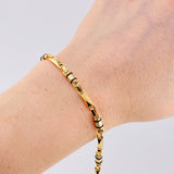 Pulso Rustico Barril Relieve 4.3 g / 7 1/4 in / 3.8 mm Oro Amarillo 18K