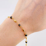 Bracelet Rustic Barrel 2.7 g / 7 1/2 in / 3.2 mm Yellow Gold 18K