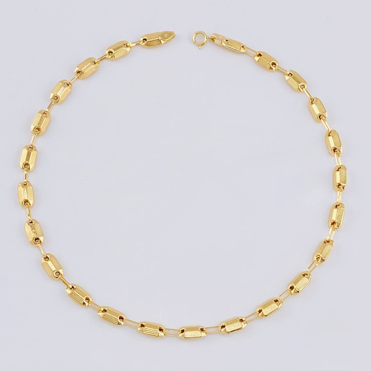 Tobillera Rustico Texturizados 4.4 g / 10 1/2 in / 4.2 mm Oro Amarillo 18K