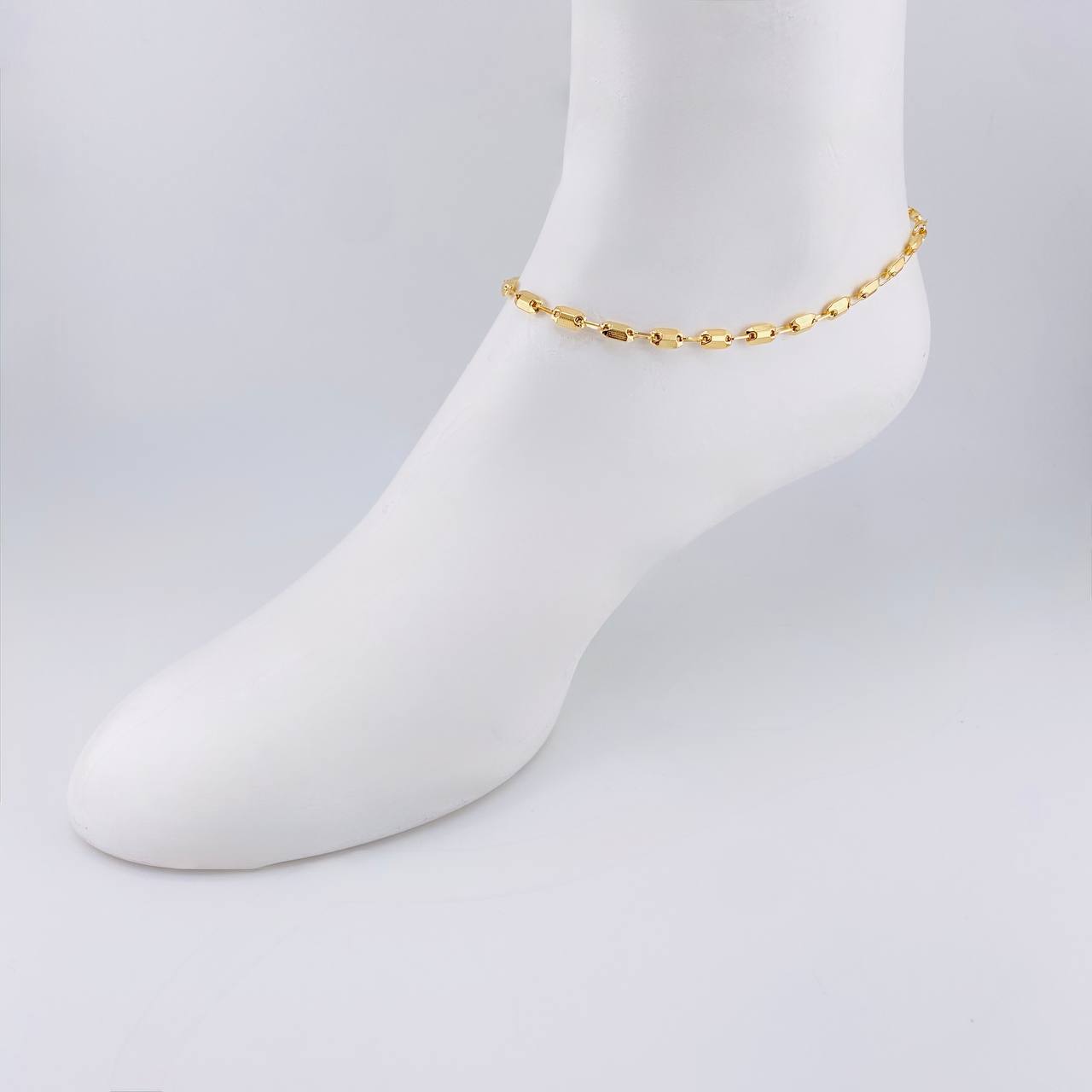 Tobillera Rustico Texturizados 4.4 g / 10 1/2 in / 4.2 mm Oro Amarillo 18K