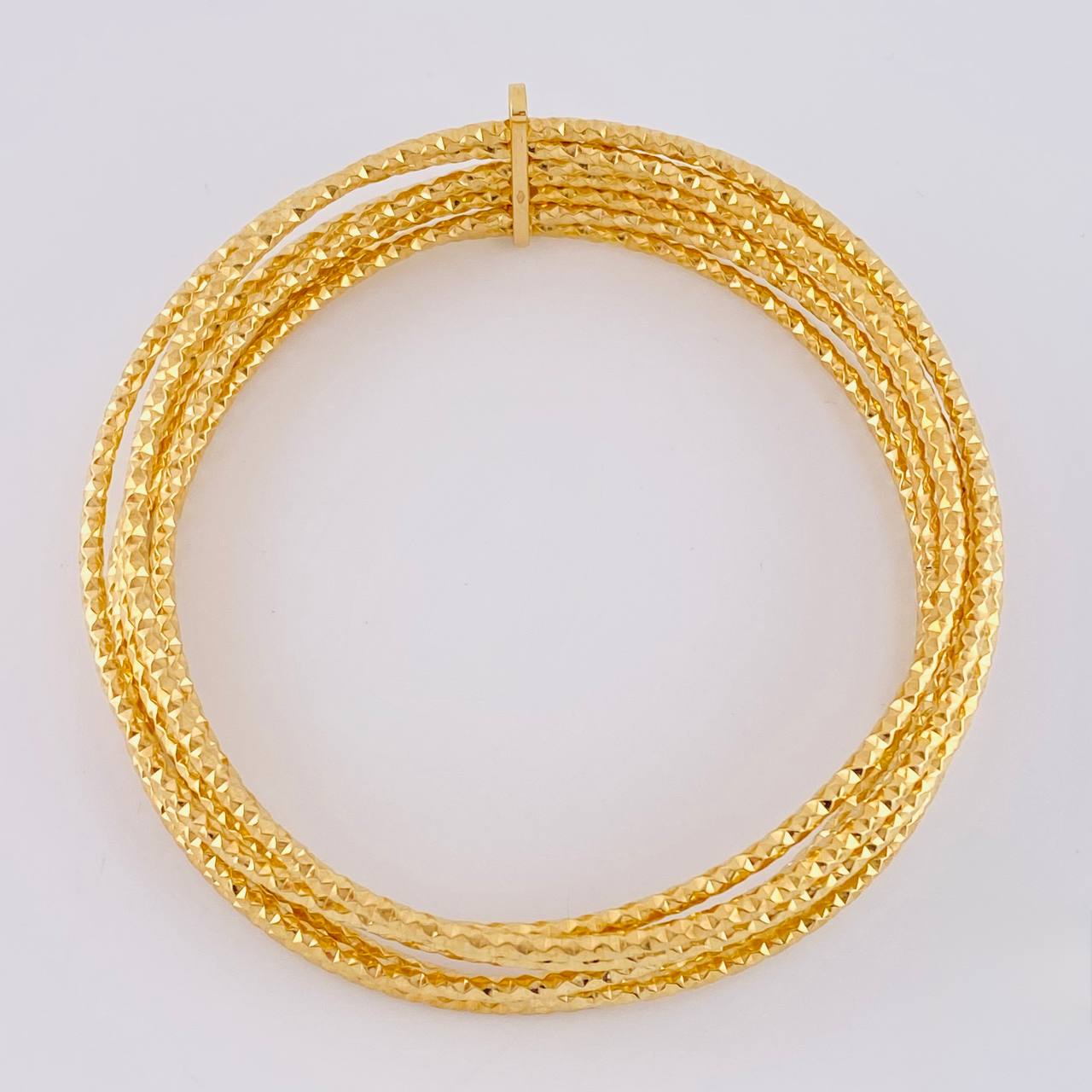 Pulso 7 Aros Diamantado 12.25 g / 8 in / 2.05 mm Oro Amarillo 18K
