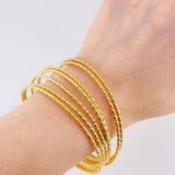 Pulso 7 Aros Diamantado 12.25 g / 8 in / 2.05 mm Oro Amarillo 18K