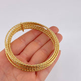 Pulso 7 Aros Diamantado 12.25 g / 8 in / 2.05 mm Oro Amarillo 18K