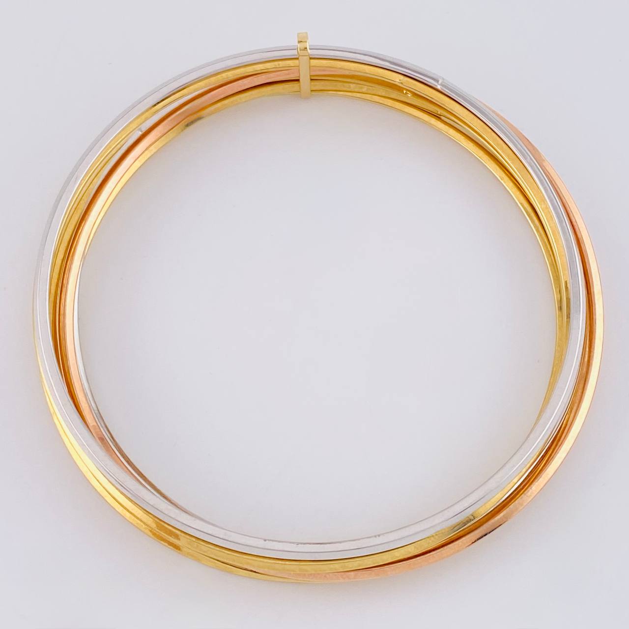 Bracelet 7 Rings 9.6 g / 8 in / 1.45 mm Three Golds 18K