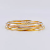 Bracelet 7 Rings 9.6 g / 8 in / 1.45 mm Three Golds 18K