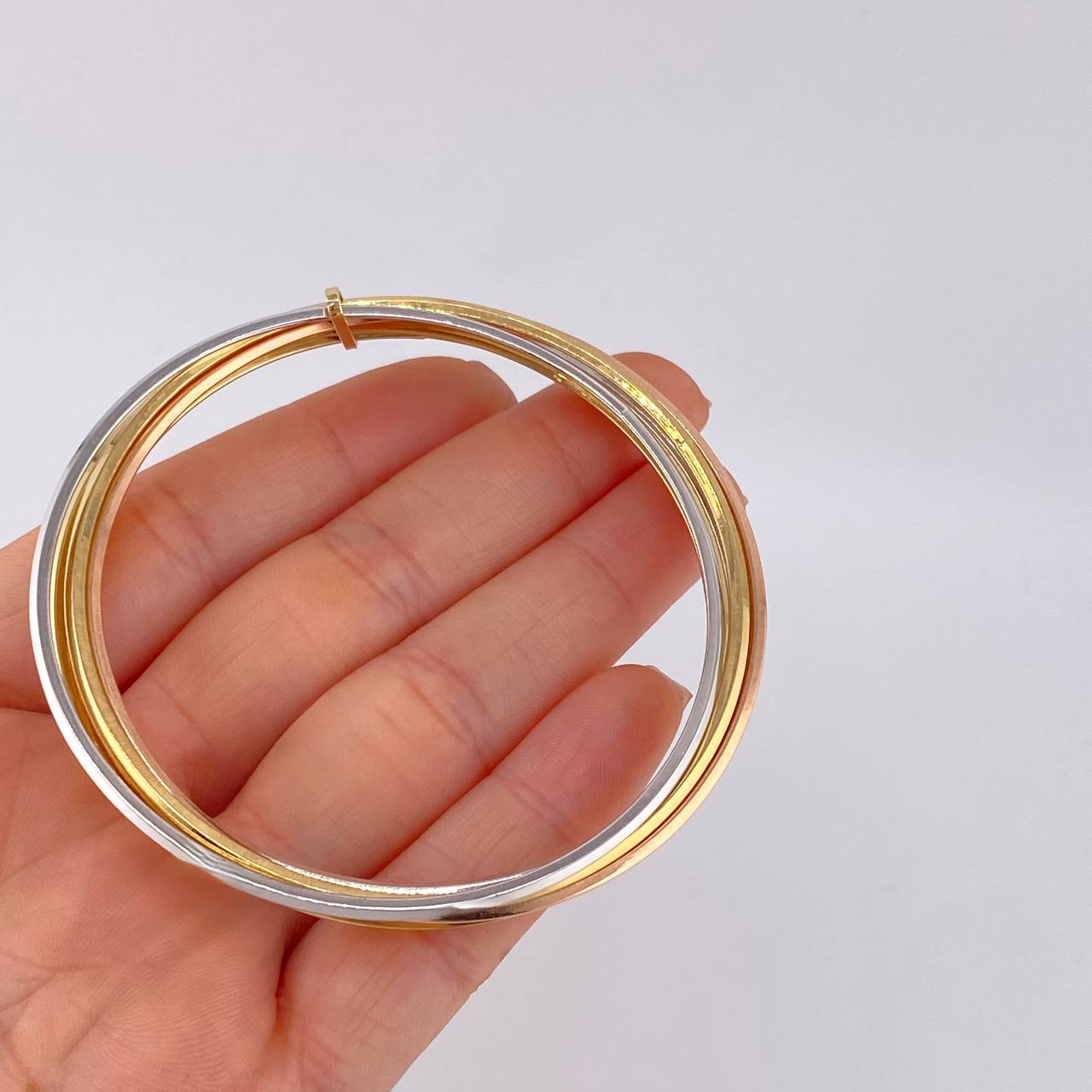 Bracelet 7 Rings 9.6 g / 8 in / 1.45 mm Three Golds 18K