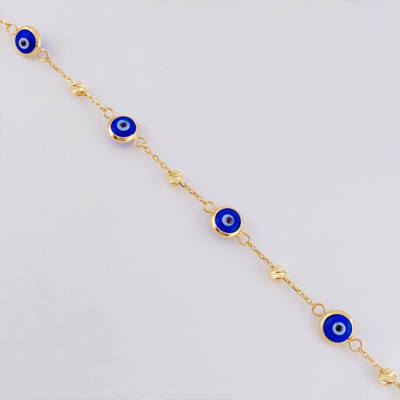 Pulso Modulable Ojo Turco 1.8 g / 7 1/2 in - 7 in / 2.5 mm Oro Amarillo 18K