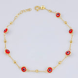Bracelet Modulable Evil Eye 1.85 g / 7 1/2 in - 7 in / 2.5 mm Yellow Gold 18K