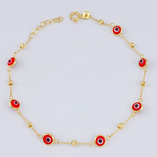 Pulso Modulable Ojo Turco 1.9 g / 7 1/2 in - 7 in / 2.5 mm Oro Amarillo 18K