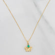 Set Cadena Veneciana + Dije Mariposa Esmeralda 06Pts / 1.3 g / 17 3/4 in Oro Amarillo 18K