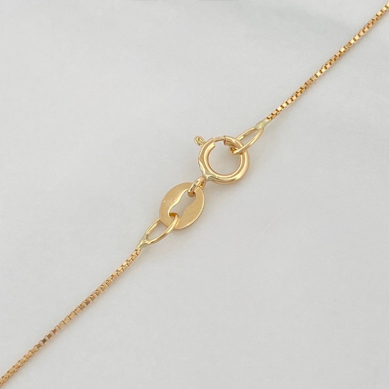 Set Cadena Veneciana + Dije Mariposa Esmeralda 06Pts / 1.3 g / 17 3/4 in Oro Amarillo 18K